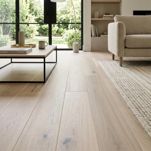 PARQUET PREFINITI - Rovere 1 Strip - Bianco - Verniciato Opaco - Spazzolato-1